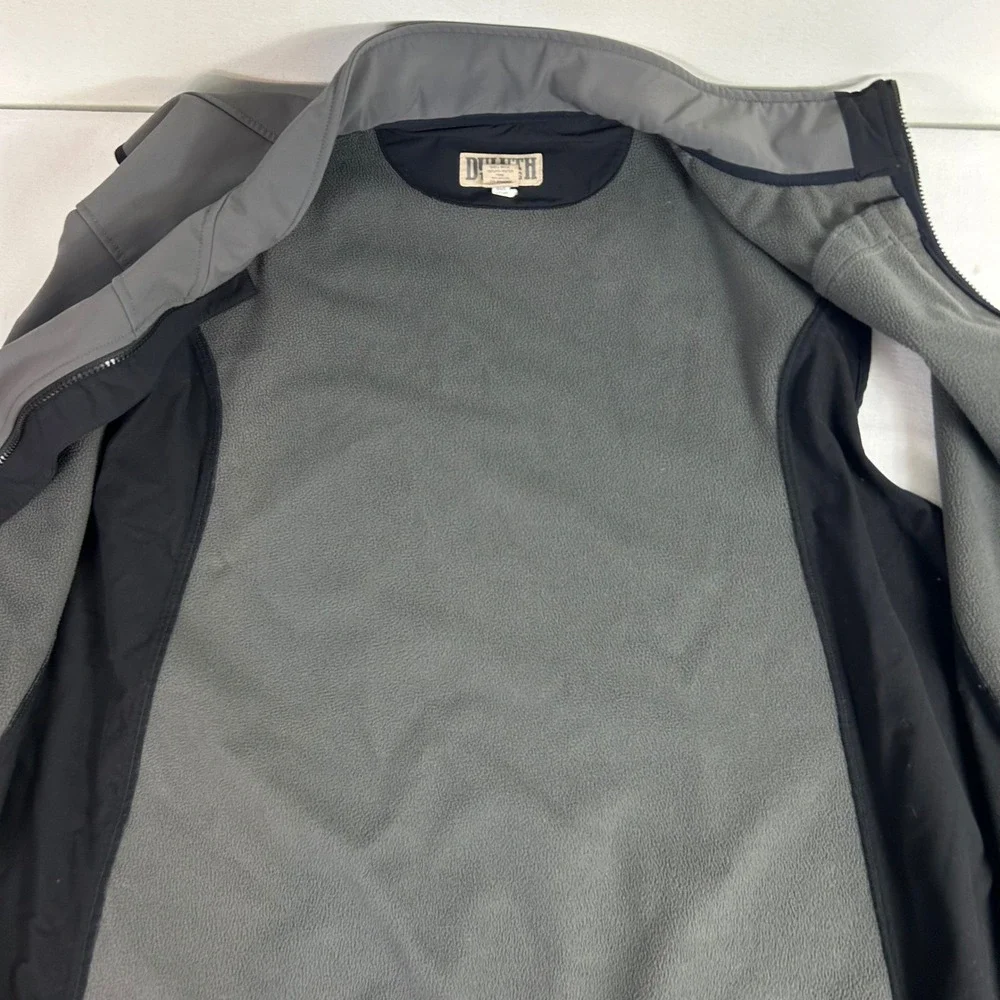 Duluth Trading Windfront Vest Softshell Full Zip Pockets Gray Black Outdoors 3XL